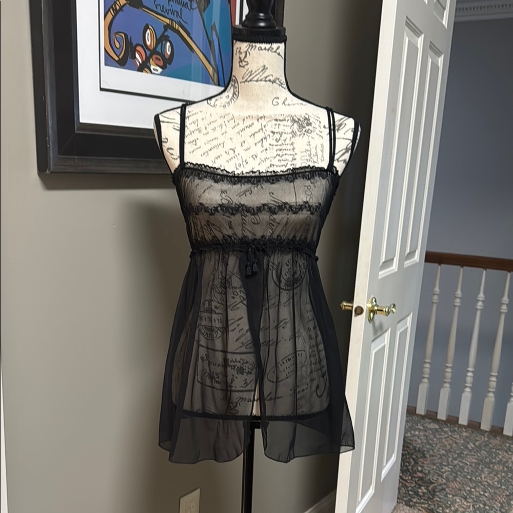 Elegant Black Lace Babydoll